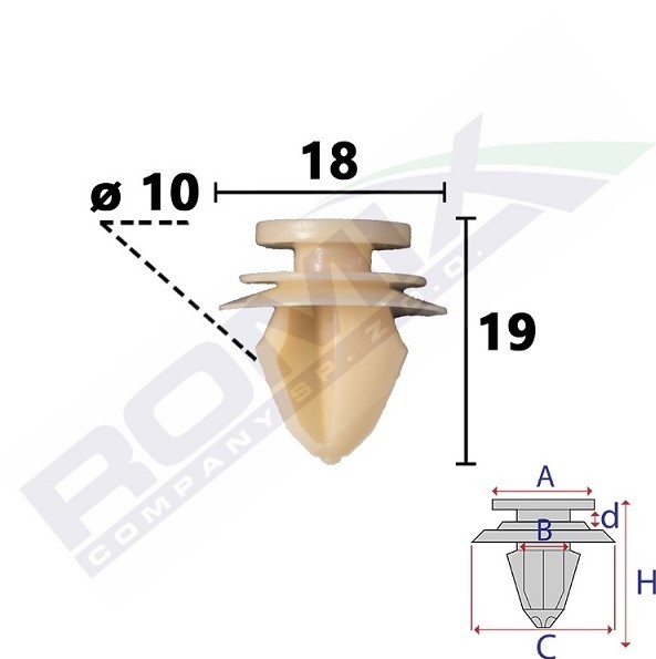 ROMIX Klips, pynte- / beskyttelseslist C70852 ROMIX C70852 Dørlister Jumpy II MPV (VF7) pris