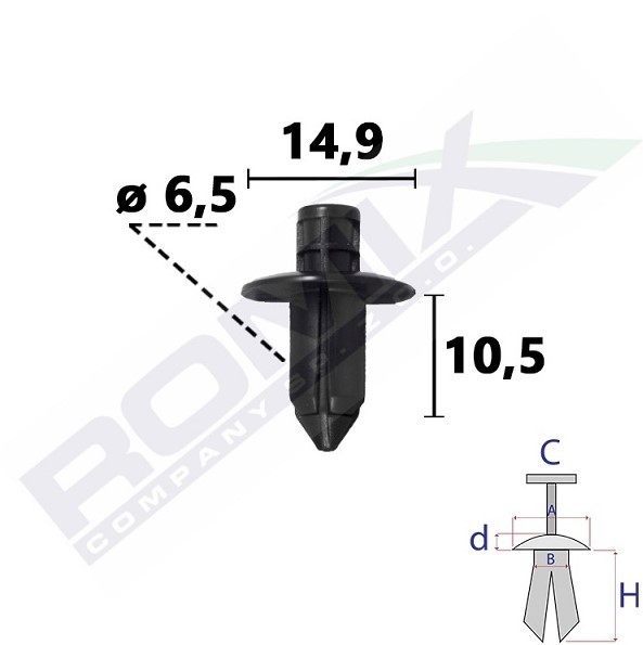 ROMIX Clip, list C70860 Subaru Legacy 4 Kombi Dörrlister ROMIX C70860
