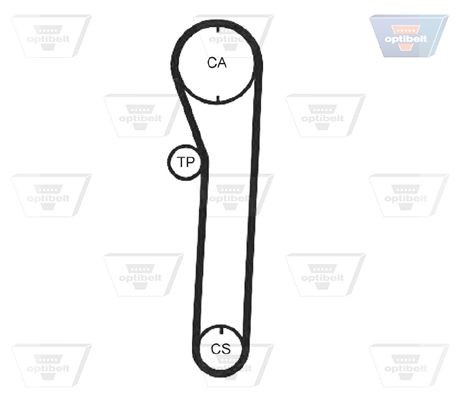 OPTIBELT Correia dentada ZRK 1034 ZRK 1034 Correia dentada SUBARU LEGACY OPTIBELT