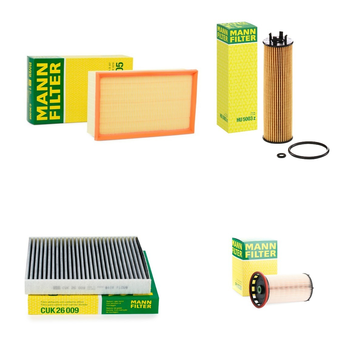 MANN-FILTER Filtersett MNF4055N0011 MANN-FILTER MNF4055N0011 Filtersett AUDI A3 allstreet (8Y) til en fordelagtig pris