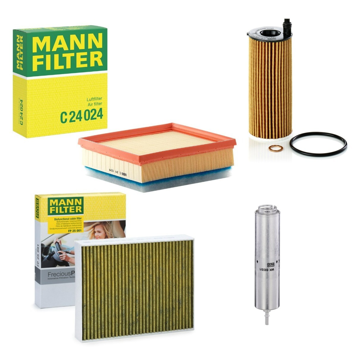 MANN-FILTER Filtersats MNF4055N0030 Byta Servicekit och filtersats BMW F21 kostnad MANN-FILTER MNF4055N0030