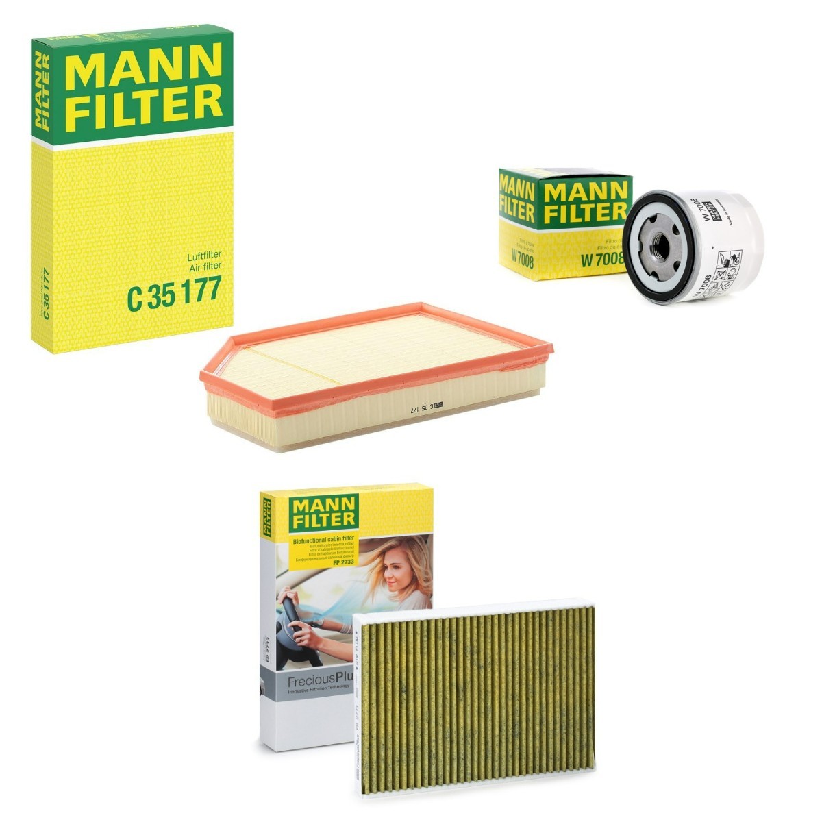 MANN-FILTER Suodatinsarja MNF4055N0052 MANN-FILTER MNF4055N0052 Volvo XC60 156 suodatinsarja vaihto hinta