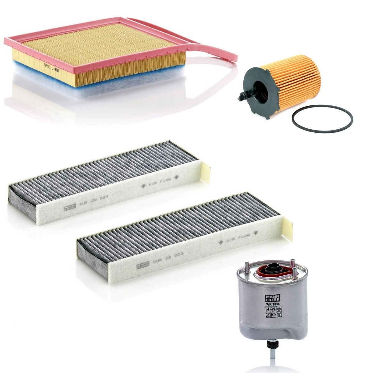 MANN-FILTER Kit de filtros MNF4055N0061 MANN-FILTER MNF4055N0061 Elemento de filtro Citroën C4 Grand Picasso a um preço acessível