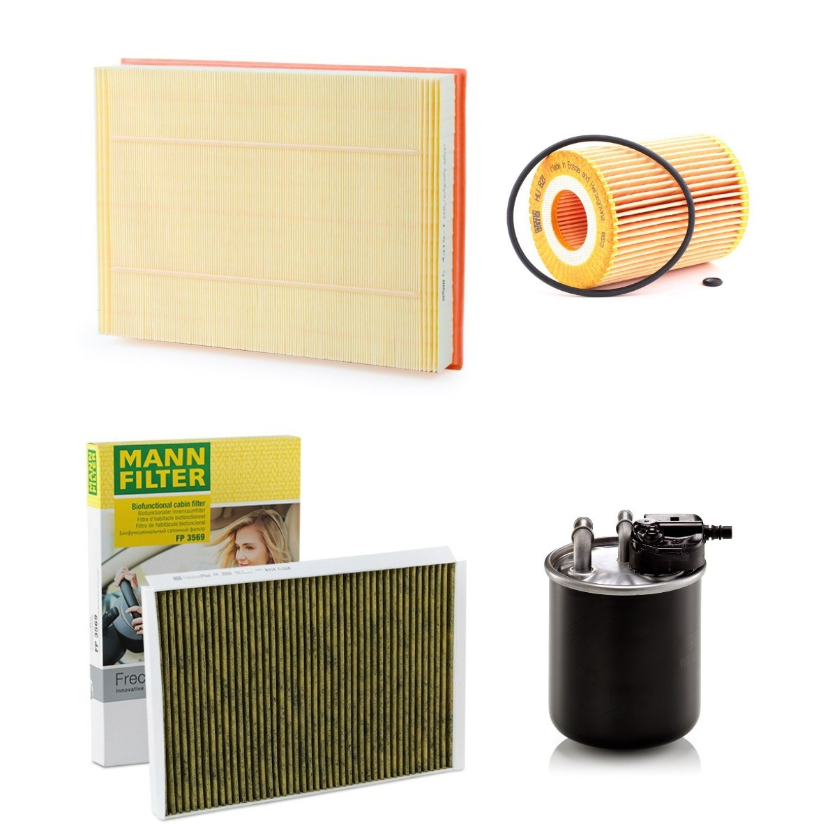 MANN-FILTER Filter-komplekt MNF4055N0066 MANN-FILTER MNF4055N0066 originaal Filter-komplekt Mercedes Sprinter 3,5t Buss hind