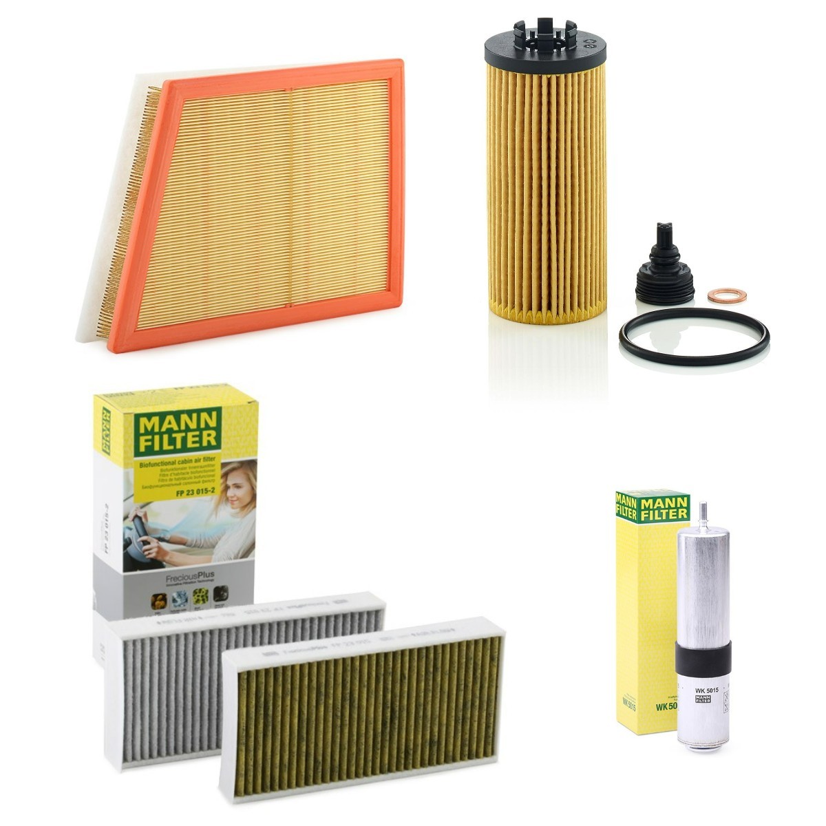 MANN-FILTER Filtersats MNF4055N0069 MANN-FILTER MNF4055N0069 servicekit och filtersats BMW F48 pris