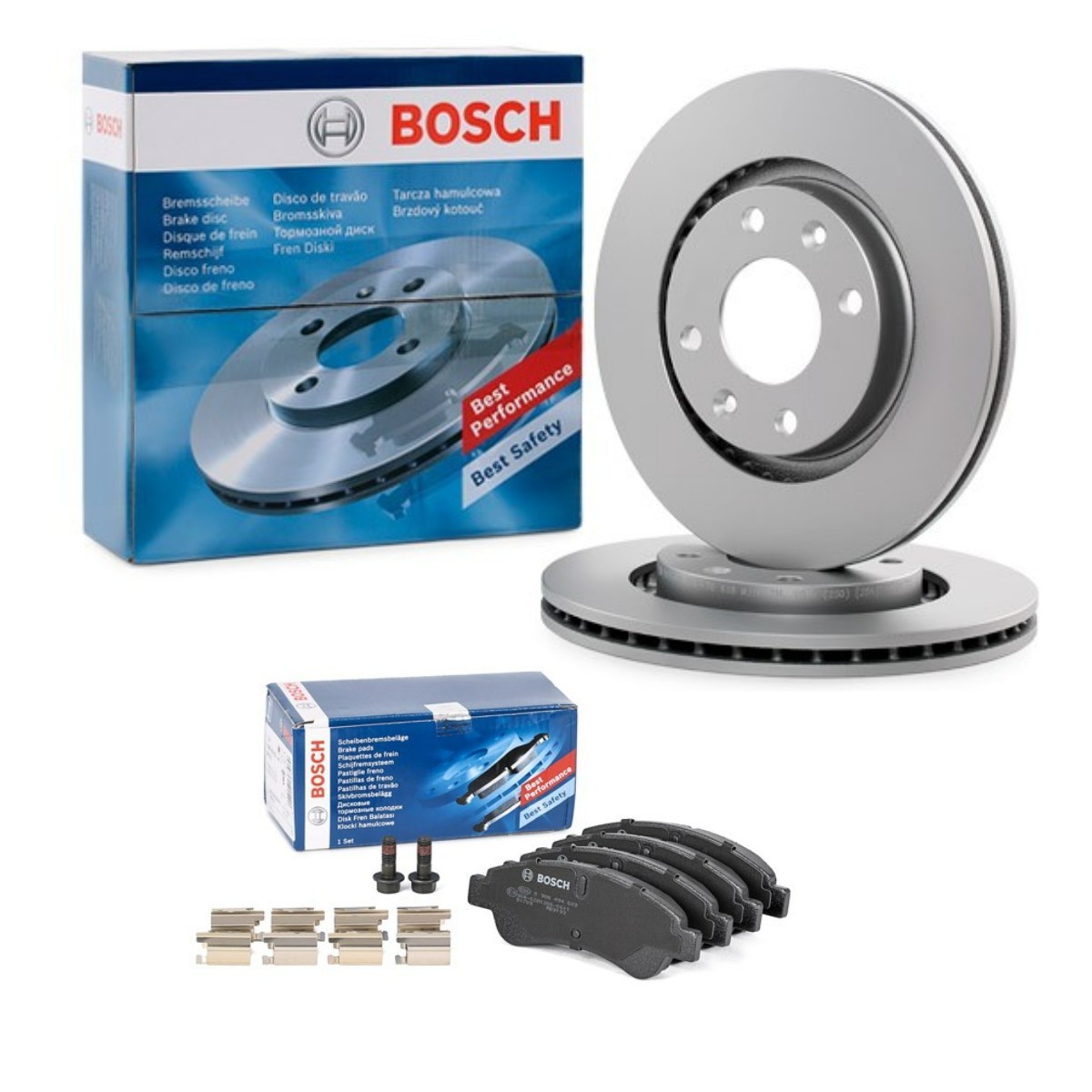 Disques et plaquettes de freins BOSCH BSH3405N0001 BOSCH BSH3405N0001 Disque et plaquette de frein avant et arrière Peugeot 206 2001