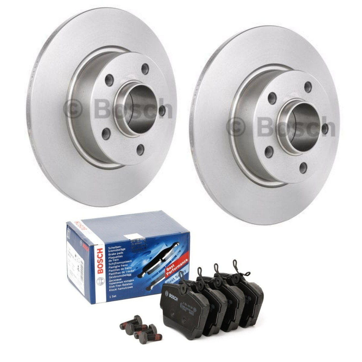 Bremseskiver og -klosser BOSCH BSH3405N0016 BOSCH BSH3405N0016 Bremseskiver og klosser foran og bak Renault TRAFIC 2016