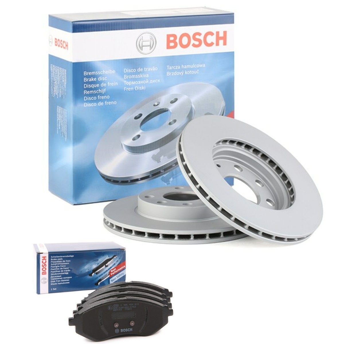BOSCH Brake discs and pads set BSH3405N0029 BOSCH BSH3405N0029 Tico Hatchback brake discs and pads cost