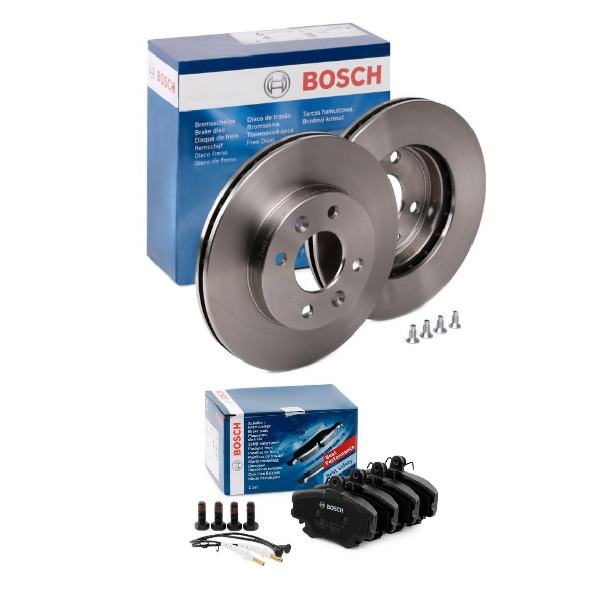 BOSCH Bremseskiver og klodser BSH3405N0057 BOSCH BSH3405N0057 originale Renault R21 B48 Bremsesæt hvad koster