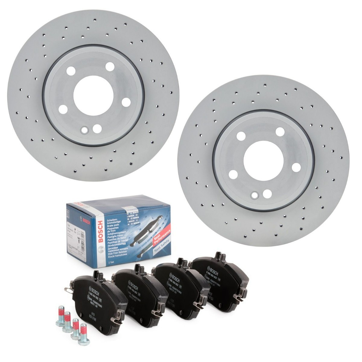BOSCH Bromssats, skivbroms BSH3405N0084 W246 Bromsskivor och bromsbelägg BOSCH BSH3405N0084