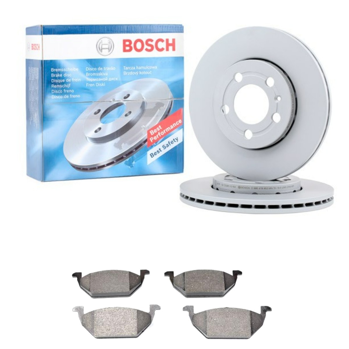 BOSCH Bremseskiver og -klosser BSH3405N0107 pris Bremsekit Skoda NJ5 BSH3405N0107 BOSCH