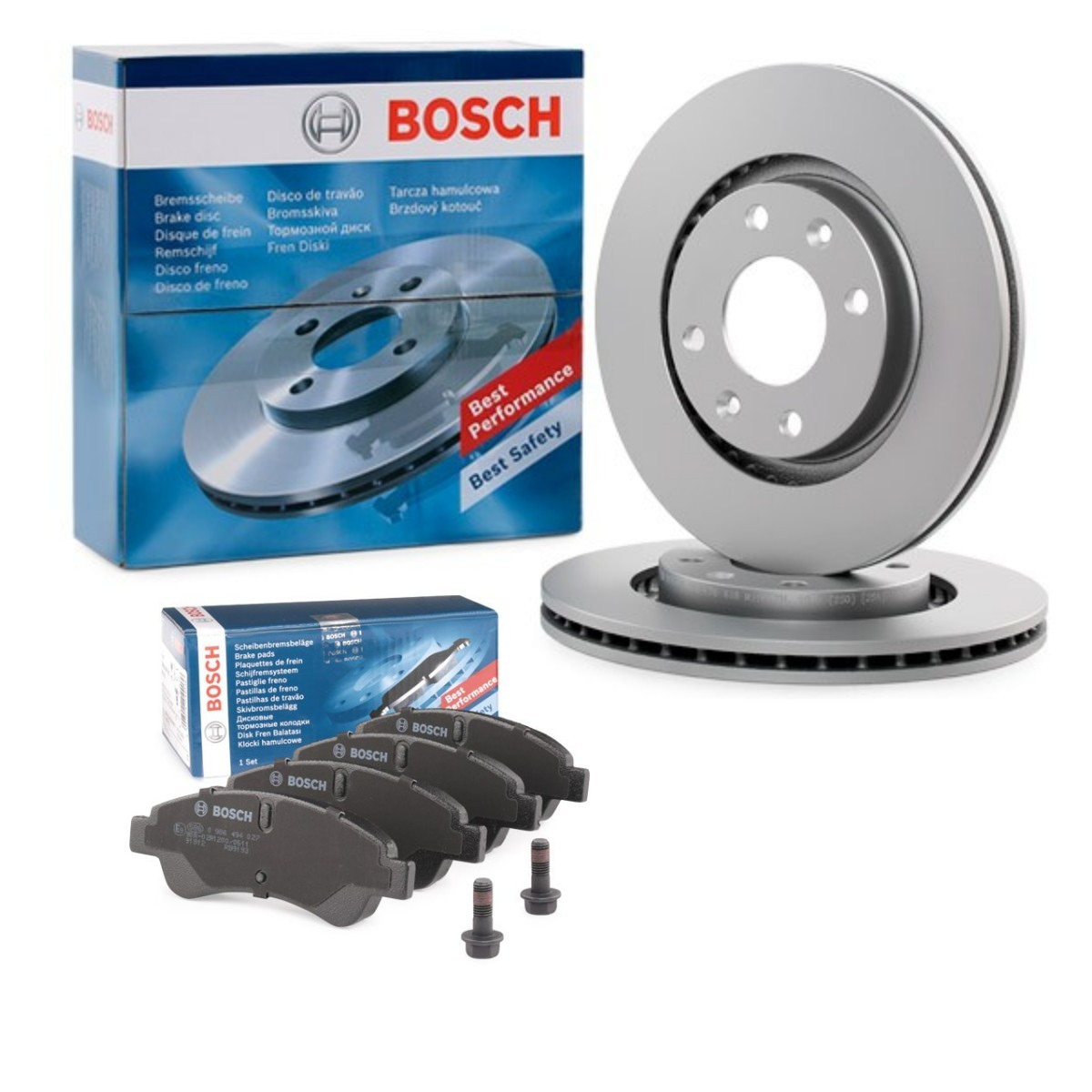 BOSCH Bremseskiver og -klosser BSH3405N0117 BOSCH BSH3405N0117 Bremseskiver og klosser Partner Origin Van (G_) originale pris