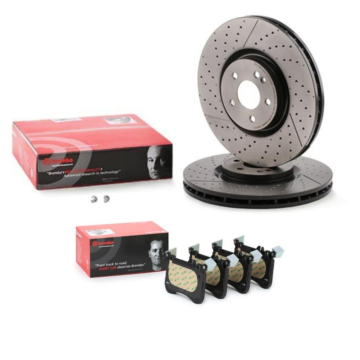 BREMBO Disques et plaquettes de freins BRB3405N0220 BREMBO BRB3405N0220 Kit disque et plaquette de frein Mercedes C117 pas cher