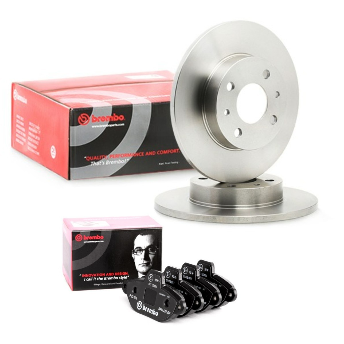 Disques et plaquettes de freins BREMBO BRB3405N0239 BREMBO Prime BRB3405N0239 Plaquette et disque de frein FIAT PANDA 2019