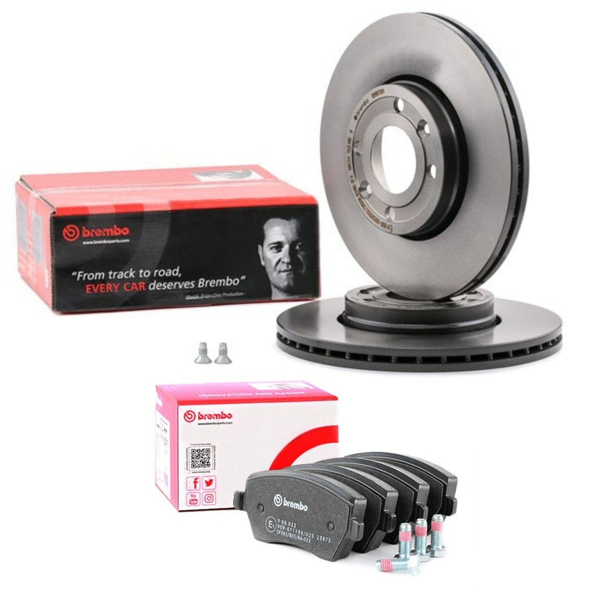 BREMBO Bremseskiver og klodser BRB3405N0243 Bremseklodser og skiver Renault BR0/1, CR0/1 BRB3405N0243 BREMBO