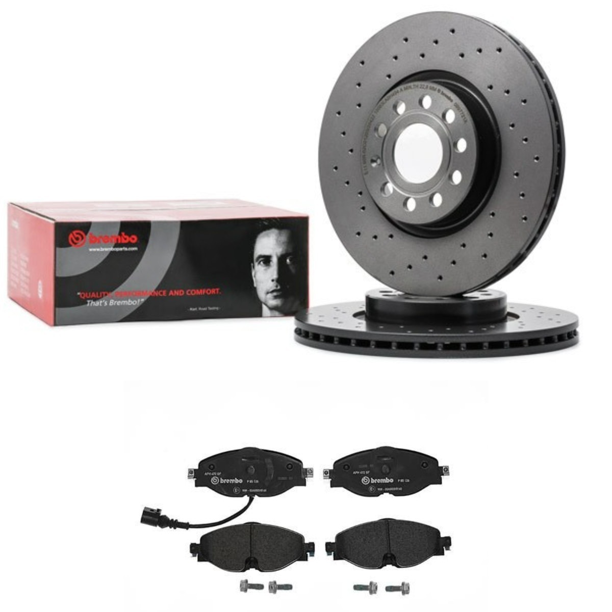 BREMBO Bremseskiver og klodser BRB3405N0244 Bremseskiver og klodser BREMBO CUPRA BRB3405N0244
