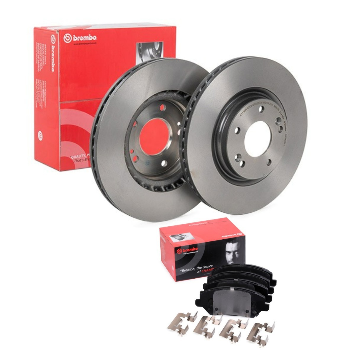 Bremseskiver og klodser BREMBO BRB3405N0245 BREMBO Prime BRB3405N0245 Bremsesæt HYUNDAI i30 2018