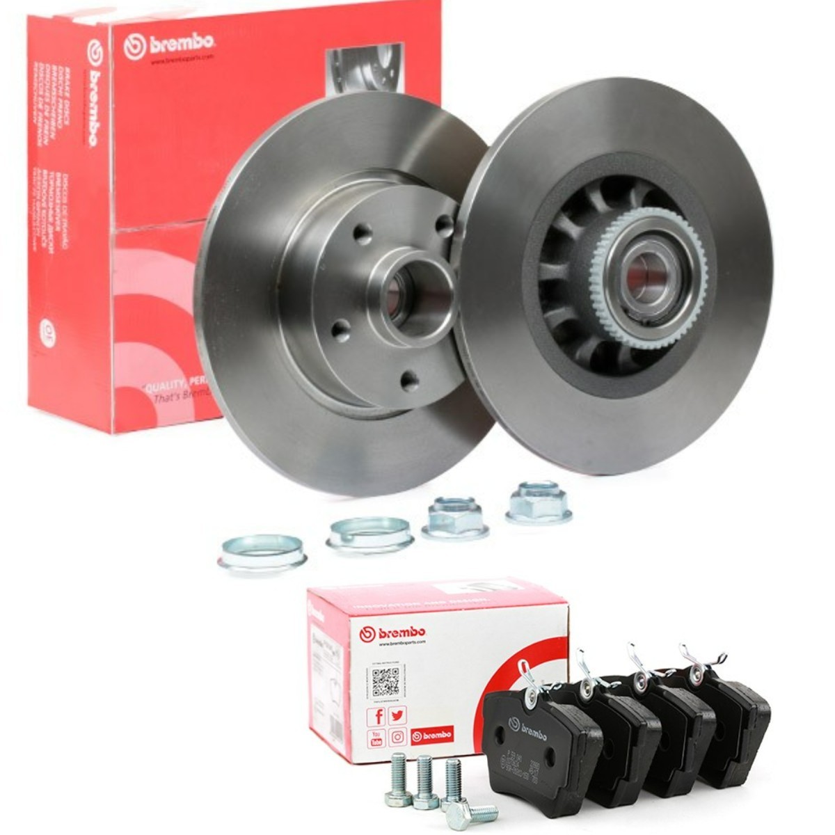 Kit de travões BREMBO BRB3405N0304 BREMBO Prime BRB3405N0304: Discos e pastilhas de travão Renault TRAFIC 2000