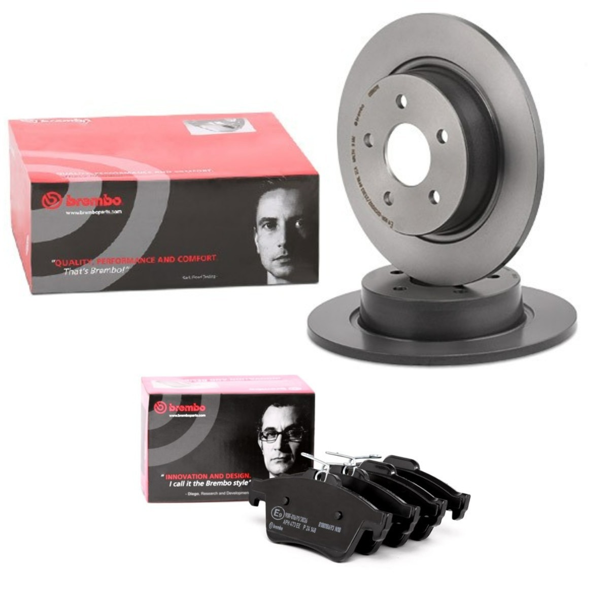 BREMBO Bremseskiver og -klosser BRB3405N0378 Bremseklosser og skiver BREMBO Ford ESCORT Prime BRB3405N0378