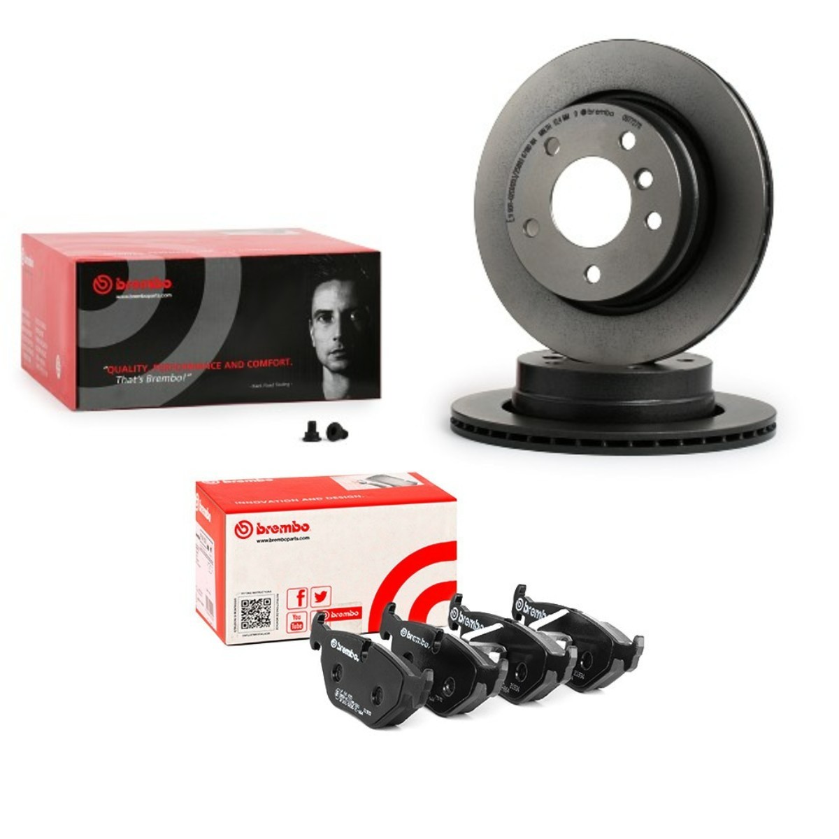 BREMBO Remschijven en blokken BRB3405N0403 BREMBO BRB3405N0403 Remblokken en remschijven BMW 3 Compact (E46) goedkoop