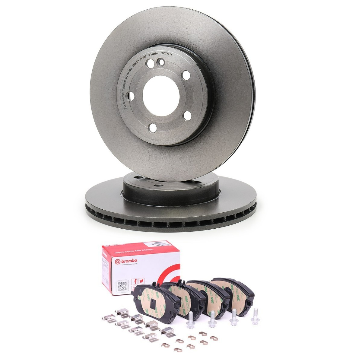 BREMBO Remschijven en blokken BRB3405N0416 Mercedes-Benz CLC Remschijven en -blokken BREMBO Prime BRB3405N0416