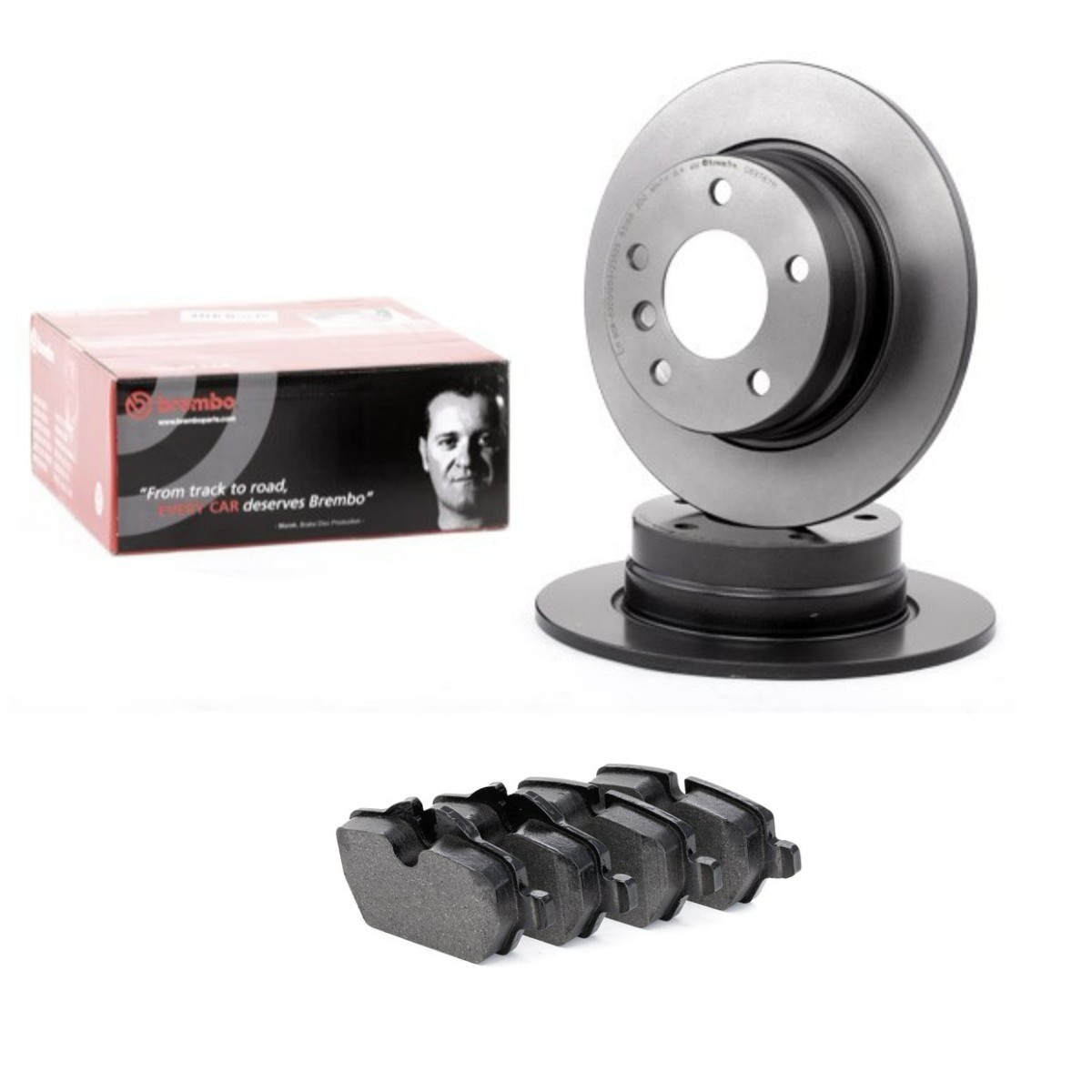 Remschijven en blokken BREMBO BRB3405N0424 BREMBO Prime BRB3405N0424 Remschijven en blokken, set vóór en achter BMW 1-serie 2004