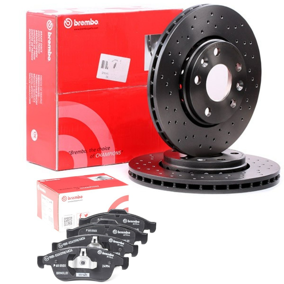 BREMBO Bremseskiver og -klosser BRB3405N0443 Bremsesett BREMBO GRAND SCÉNIC BRB3405N0443 billige