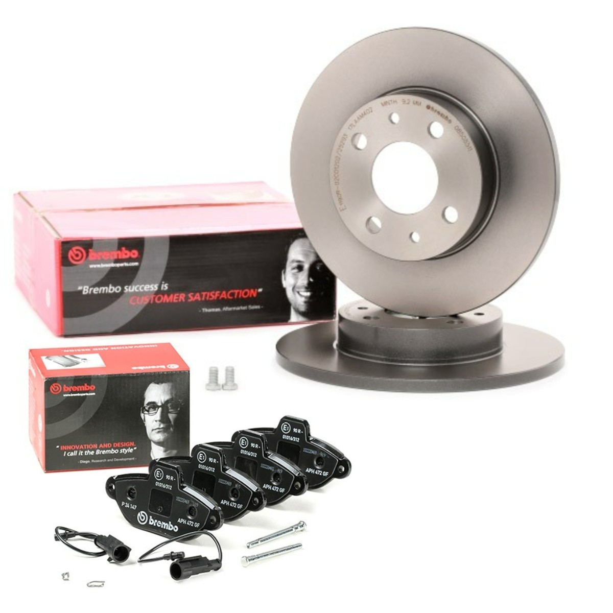 BREMBO Bromssats, skivbroms BRB3405N0446 BRB3405N0446 BREMBO bromsskivor och bromsbelägg Fiat 126