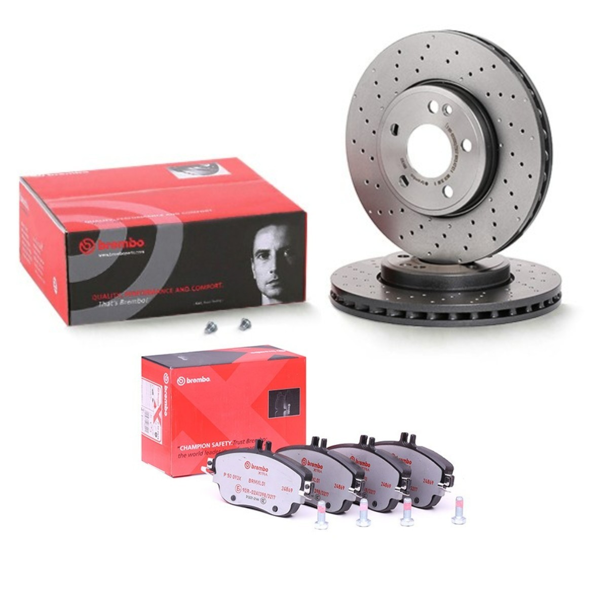 BREMBO Disques et plaquettes de freins BRB3405N0468 Disque et plaquette BREMBO Classe V BRB3405N0468 pas cher