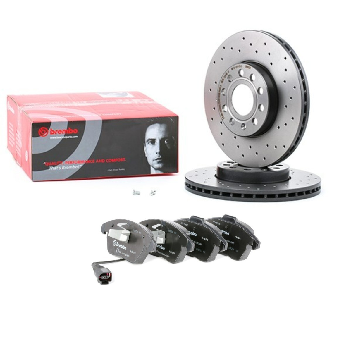 Kit dischi e pastiglie BREMBO BRB3405N0474 BREMBO BRB3405N0474 Dischi e pastiglie anteriori e posteriori Volkswagen JETTA 2019