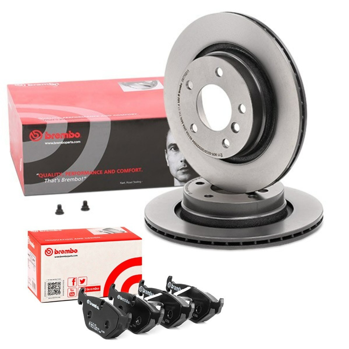 BREMBO Bremseskiver og -klosser BRB3405N0475 Bremseklosser og skiver BREMBO BMW 8-serie Prime BRB3405N0475