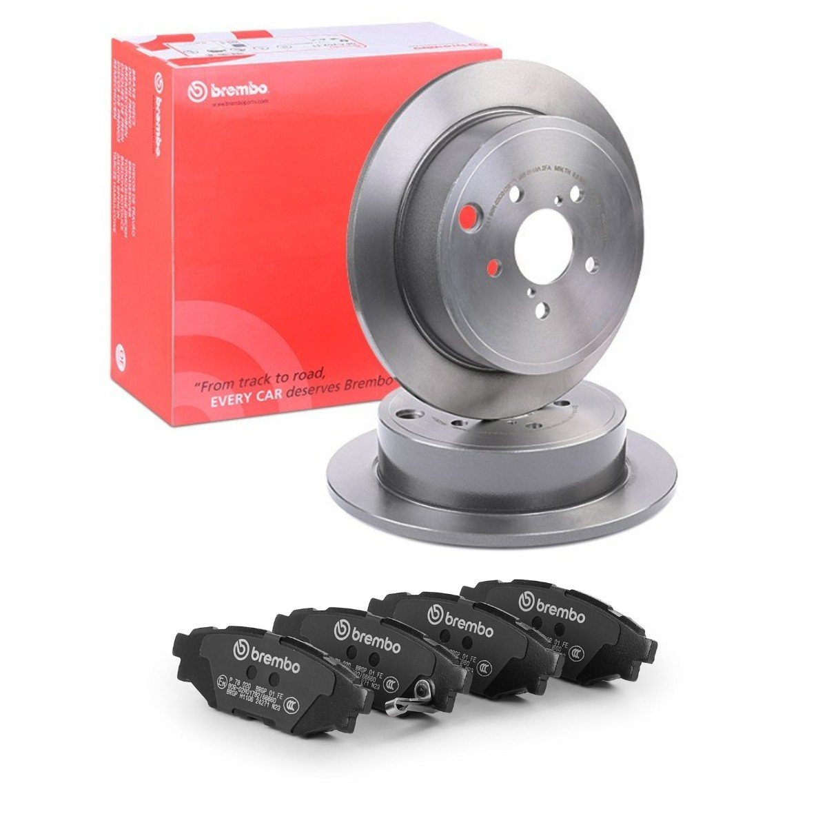 BREMBO Σετ φρένων, δισκόφρενα BRB3405N0489 BRB3405N0489 Prime Τακάκια και δισκόπλακες TOYOTA CELICA BREMBO