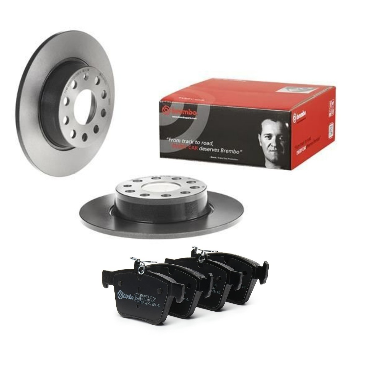 BREMBO Bremseskiver og klodser BRB3405N0500 BRB3405N0500 Prime Bremseklodser og skiver VW LUPO BREMBO
