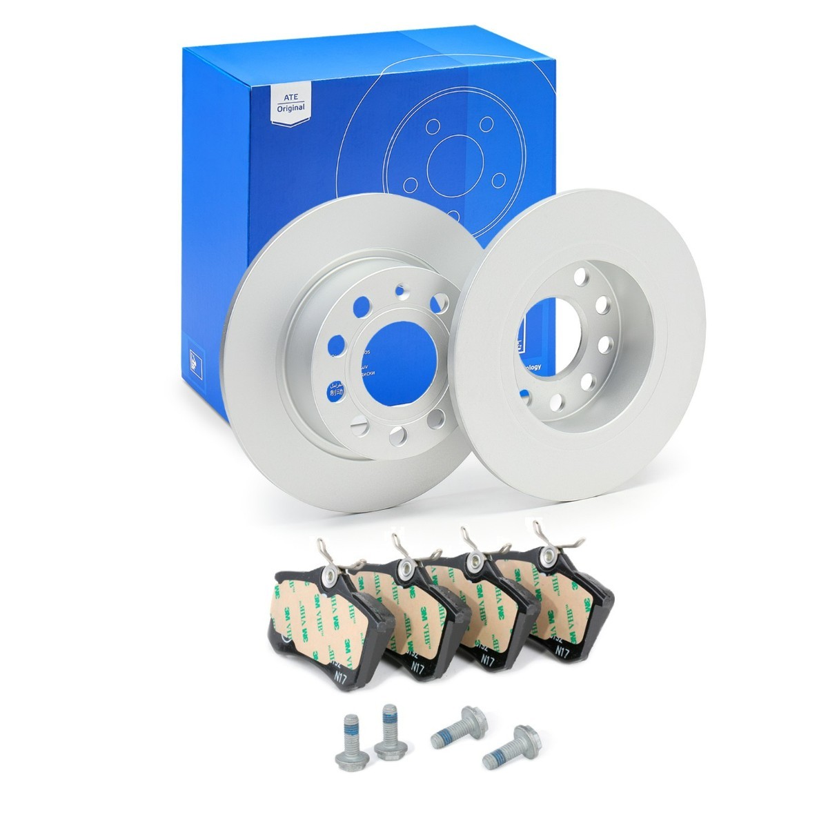 Kit dischi e pastiglie ATE ATE3405N0013 ATE ATE3405N0013 Dischi e pastiglie anteriori e posteriori Volkswagen JETTA 2019
