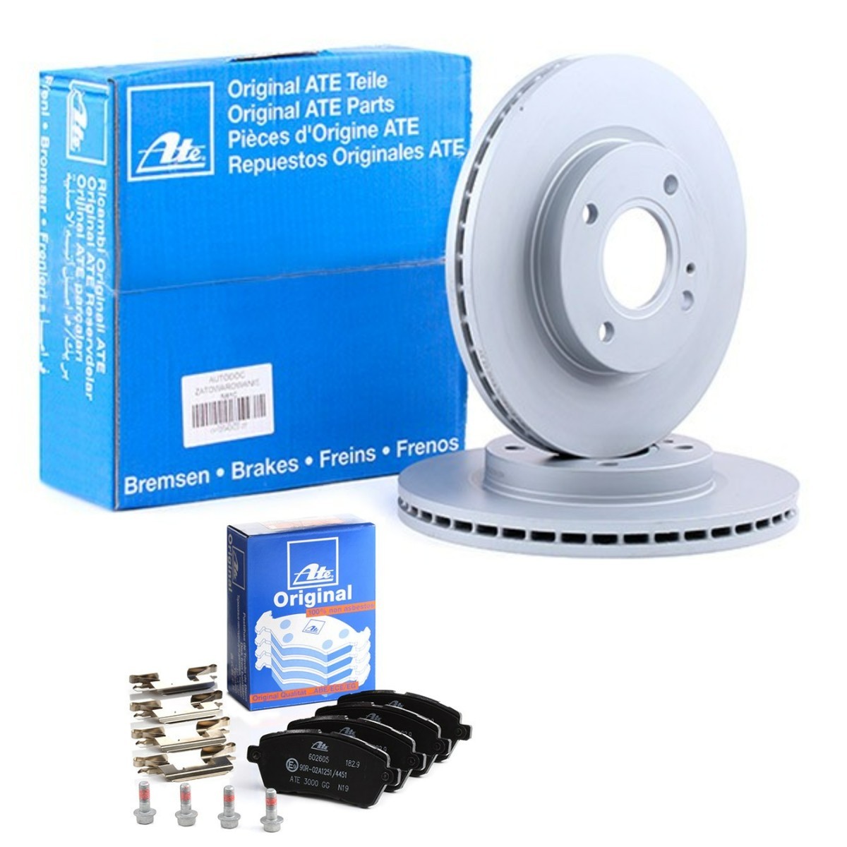 ATE Bremseskiver og klodser ATE3405N0025 ATE ATE3405N0025 Bremseskiver og klodser FORD KA+ Sedan (TK, FK) 1.5 112 HK 2015