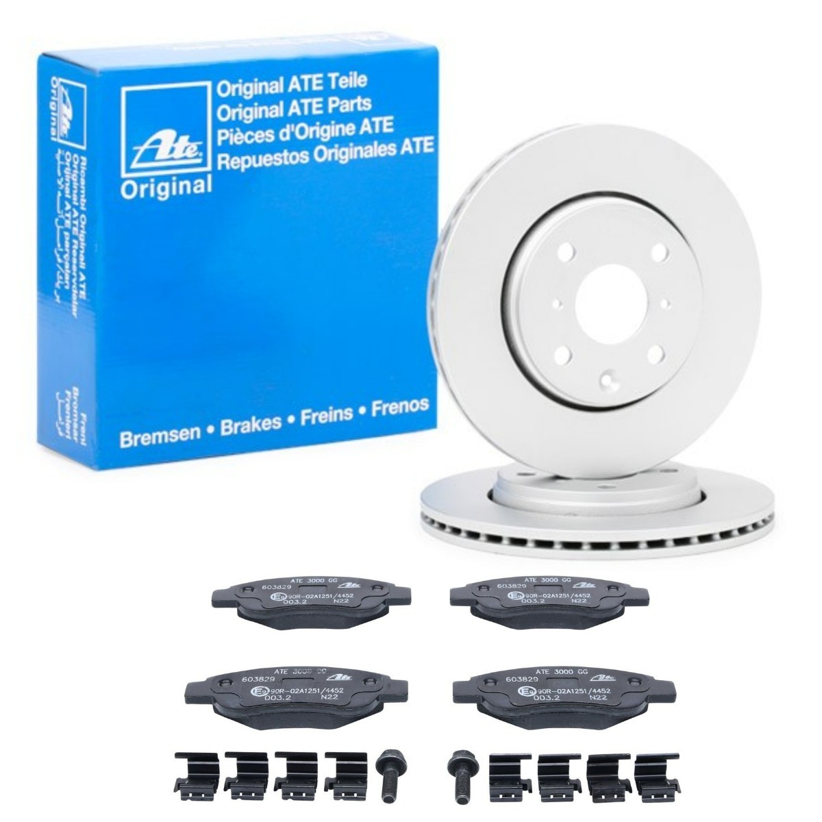 Disques et plaquettes de freins ATE ATE3405N0038 ATE ATE3405N0038 Kit disque et plaquette de frein CITROËN C1 2015