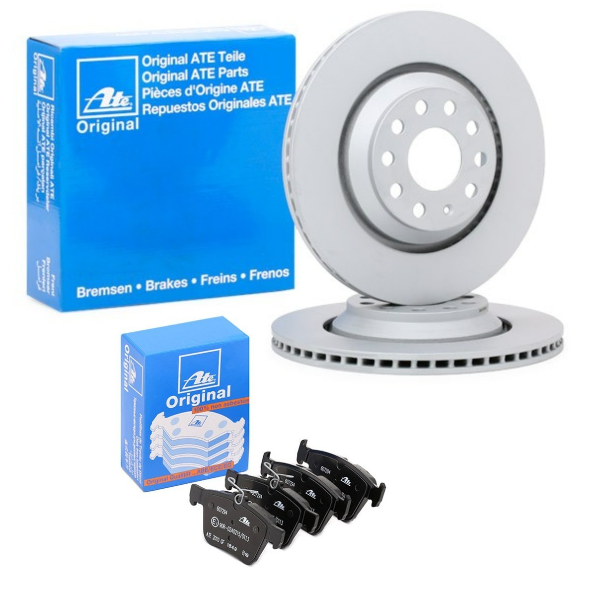Bremseskiver og -klosser ATE ATE3405N0069 ATE ATE3405N0069 Bremseskiver og klosser foran og bak Seat LEON 2024