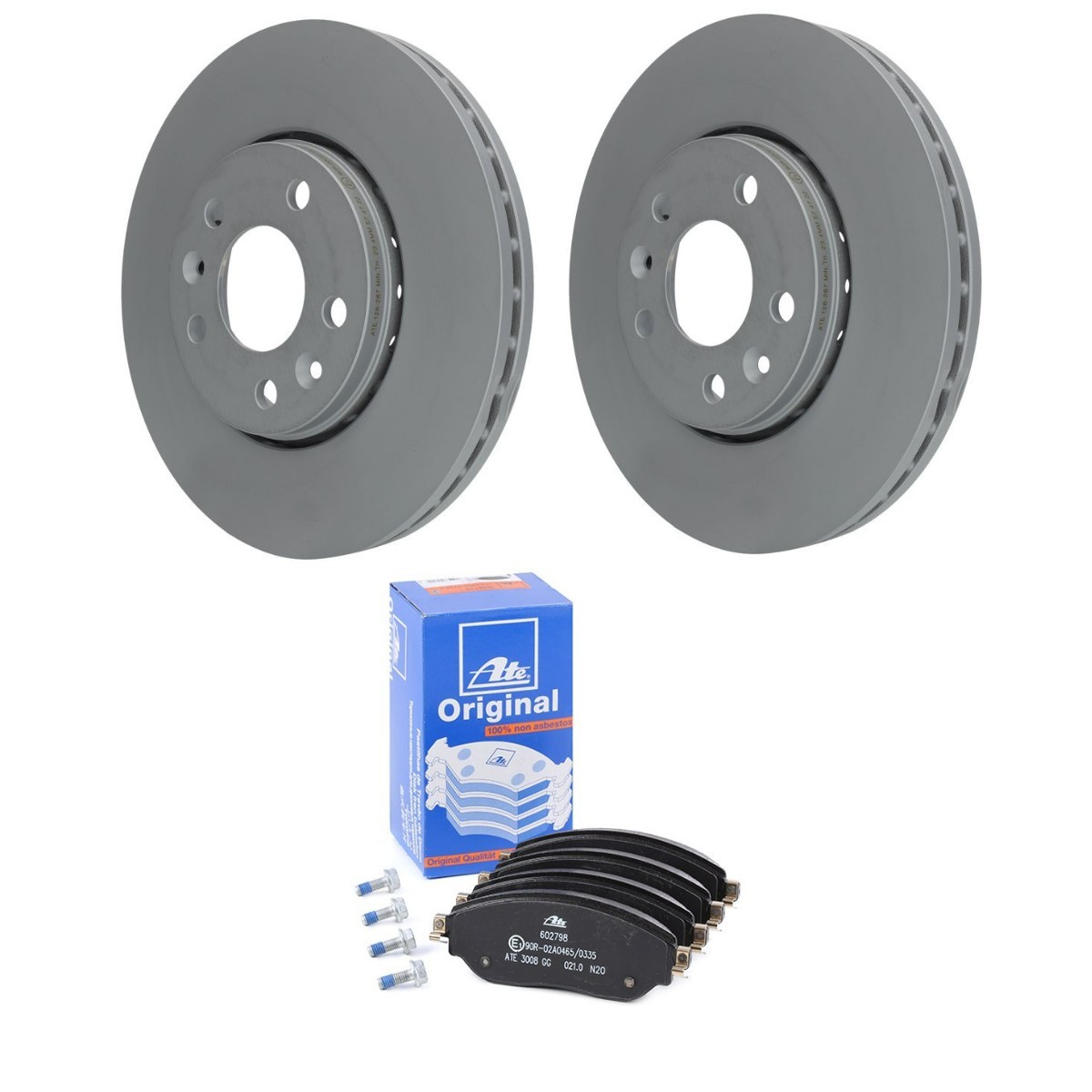 ATE Bromssats, skivbroms ATE3405N0112 ATE ATE3405N0112 Bromsskivor och bromsbelägg Fiat Talento Skåpbil fram och bak