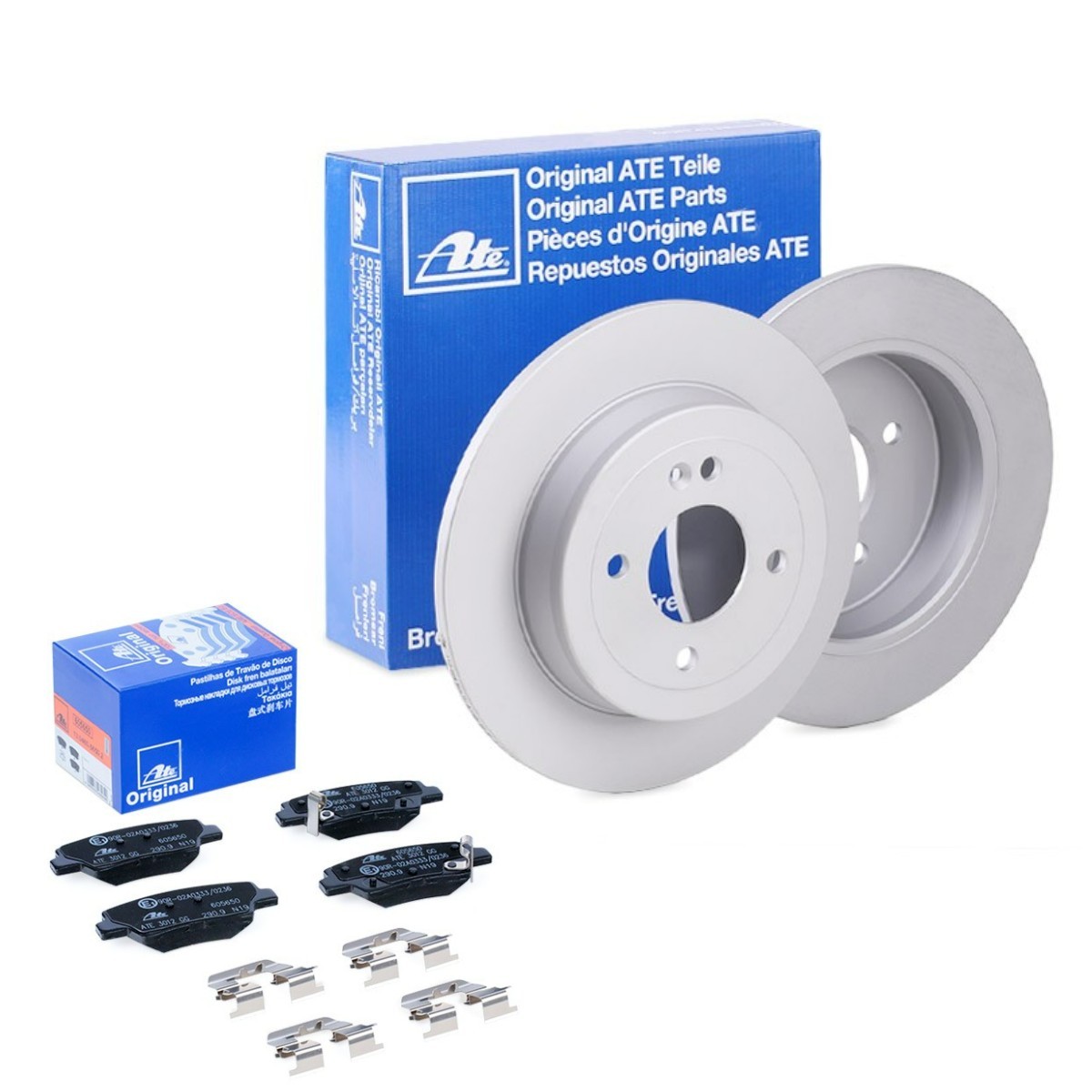 Bremseskiver og klodser ATE ATE3405N0124 ATE ATE3405N0124: Bremseklodser og skiver Hyundai i20 2009