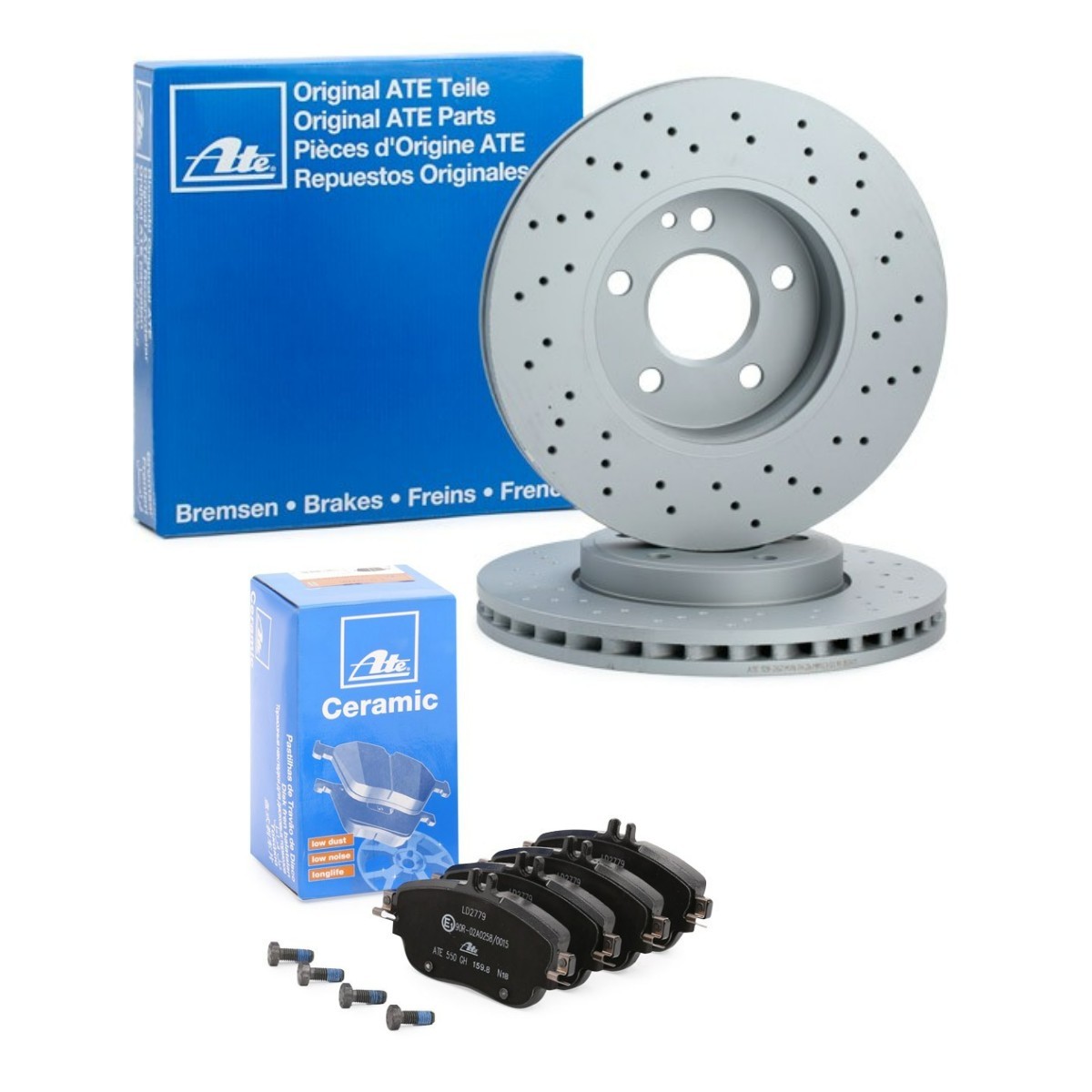 ATE Disques et plaquettes de freins ATE3405N0147 ATE ATE3405N0147 d'origine Kit de freins Mercedes C117 coût