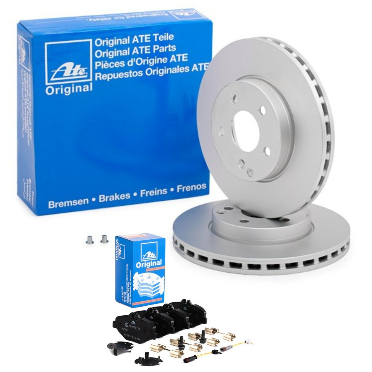 ATE Disques et plaquettes de freins ATE3405N0153 ATE ATE3405N0153 Kit de freins MERCEDES-BENZ Classe E Camion plate-forme/Châssis (VF211) à un prix avantageux