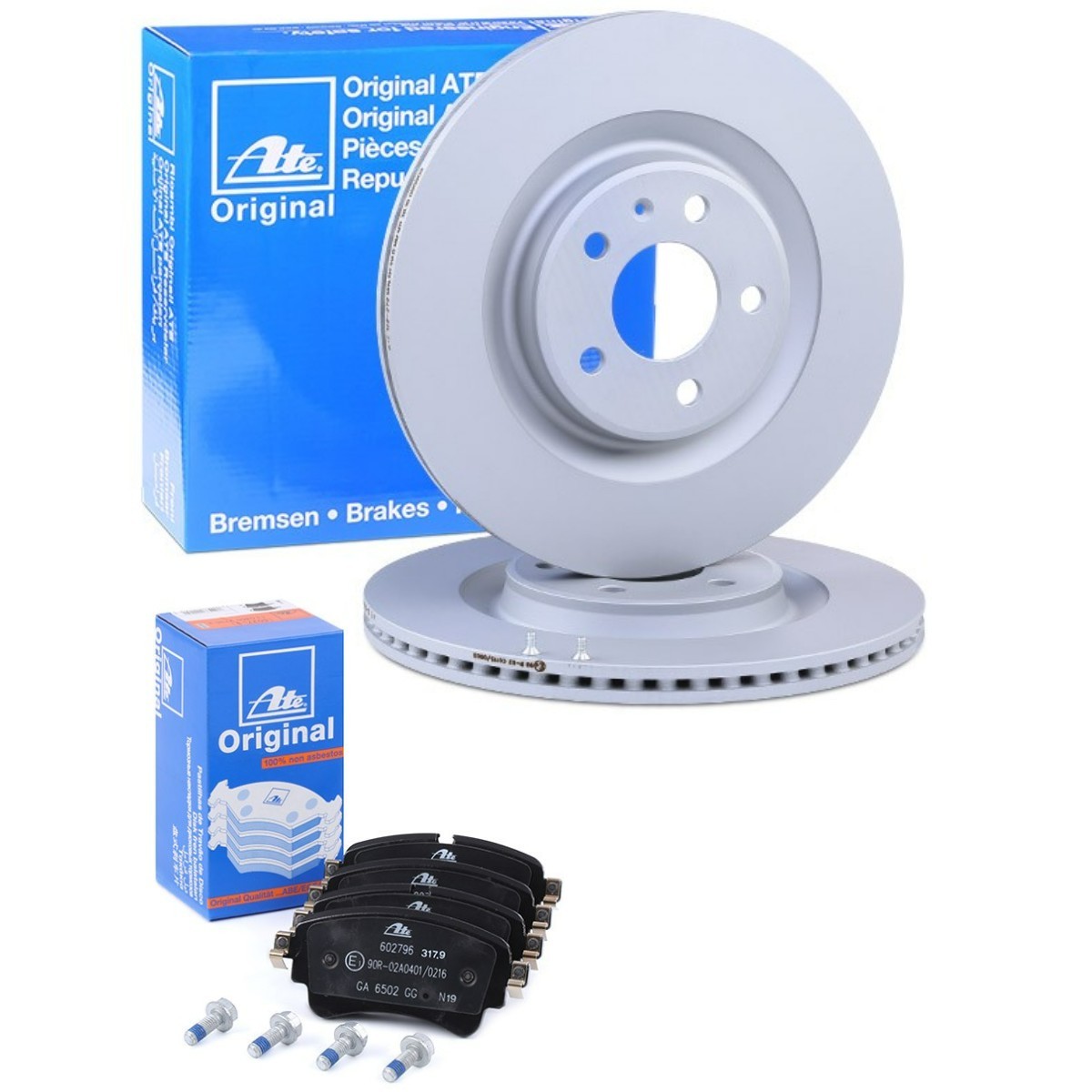 Brake discs and pads set ATE ATE3405N0161 ATE ATE3405N0161 2007 VW TOUAREG brake discs and pads replacement