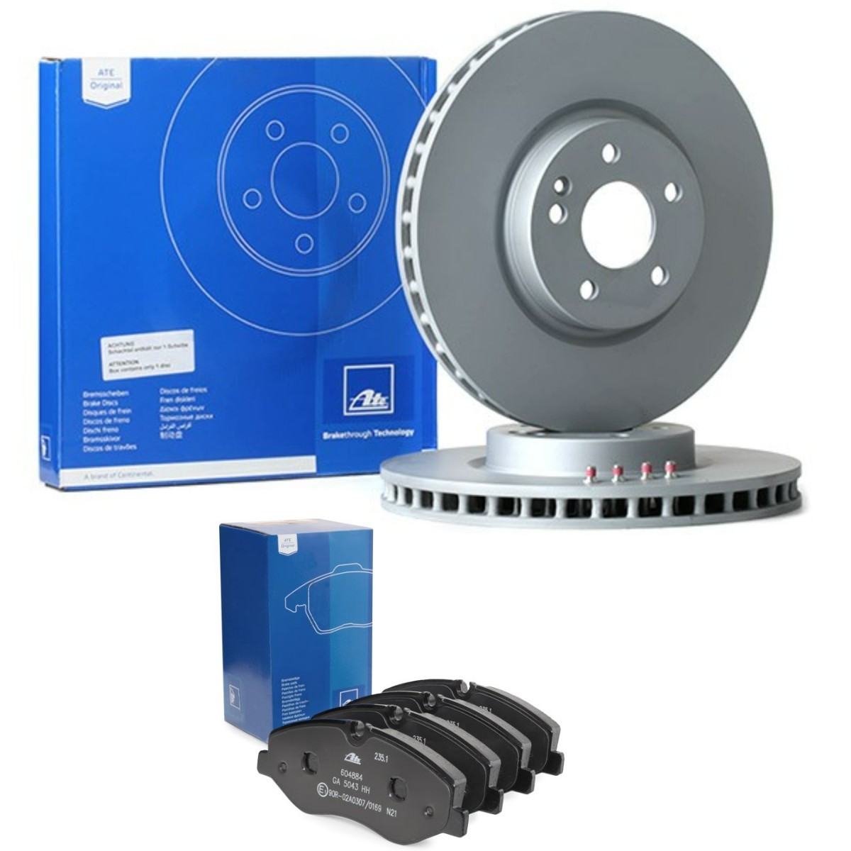ATE Disques et plaquettes de freins ATE3405N0163 ATE3405N0163 Kit disque et plaquette de frein MERCEDES-BENZ VITO ATE