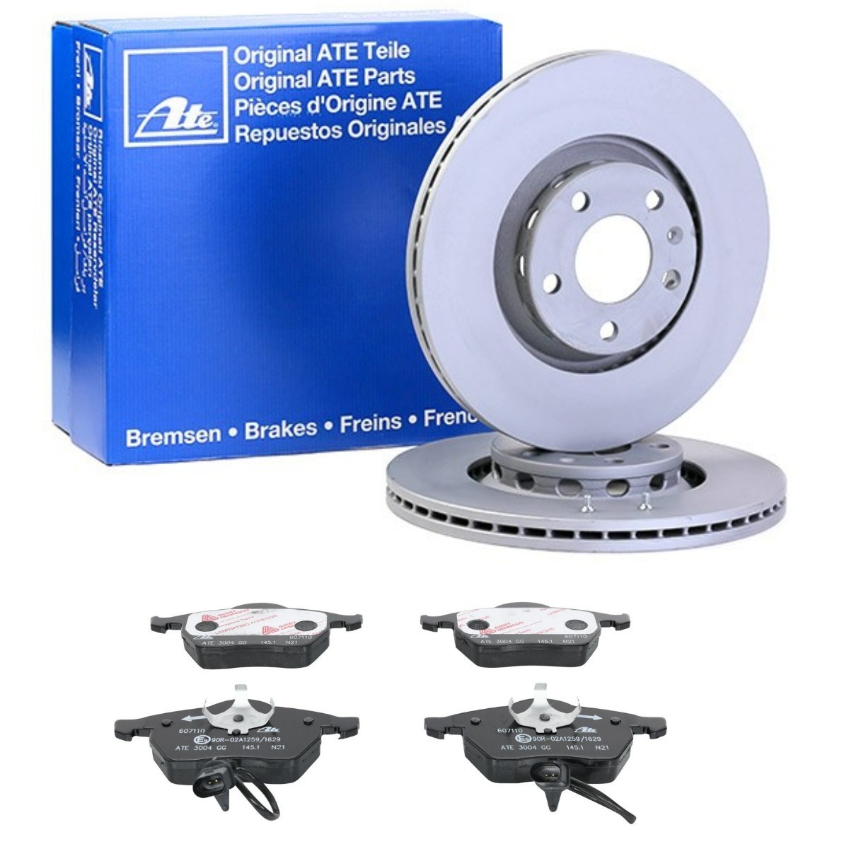 ATE Kit de travões ATE3405N0188 ATE ATE3405N0188 Kit de pastilhas de travão e disco Skoda Superb 3u originais preço