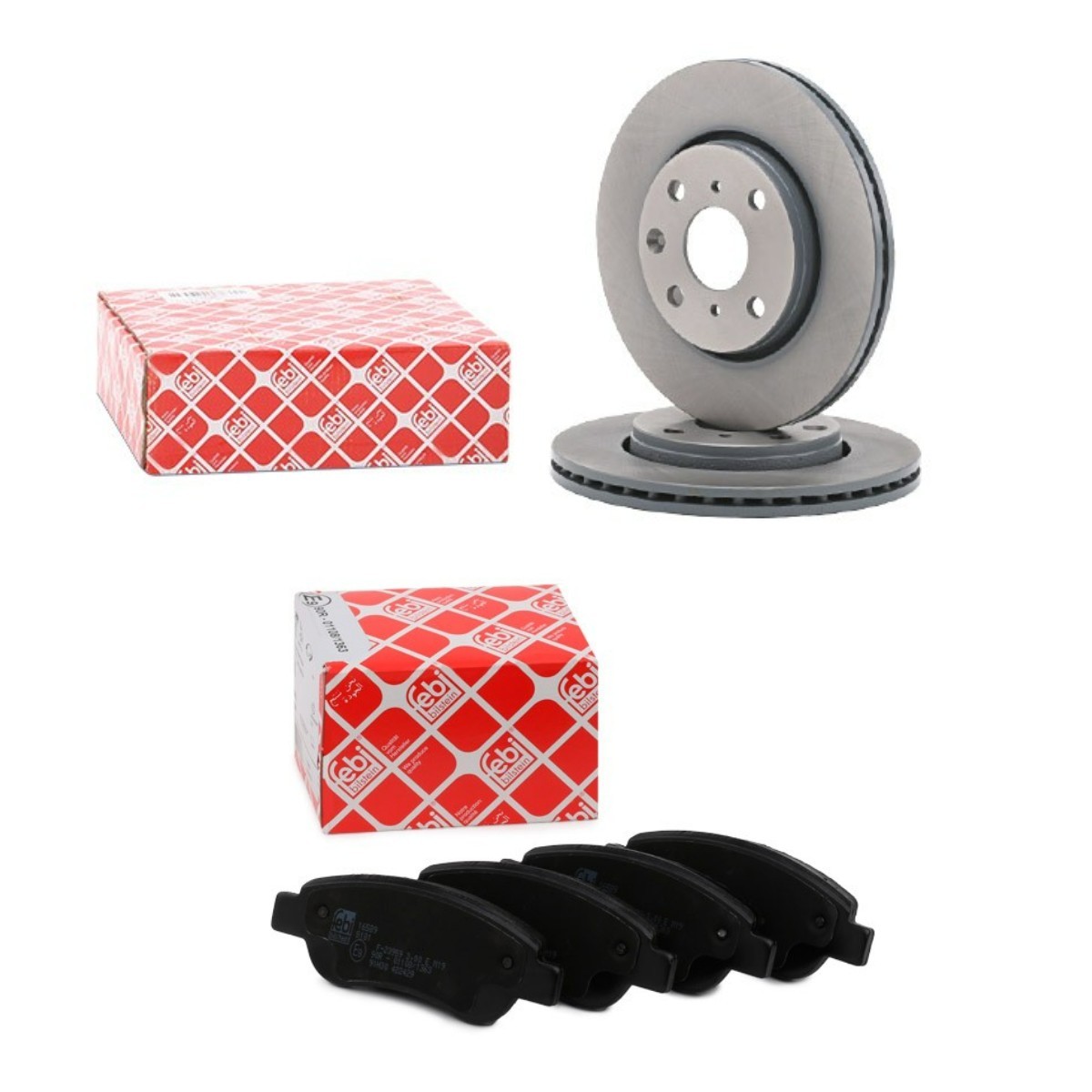 Bremseskiver og -klosser FEBI BILSTEIN FBL3405N0003 FEBI BILSTEIN FBL3405N0003 Bremsekit TOYOTA AYGO 2009