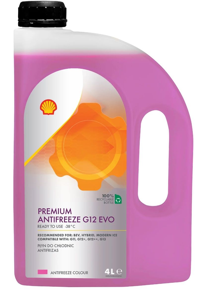 SHELL Frostbeskyttelse PBT94B Kølervæske SUBARU SHELL Premium Antifreeze G12 EVO PBT94B