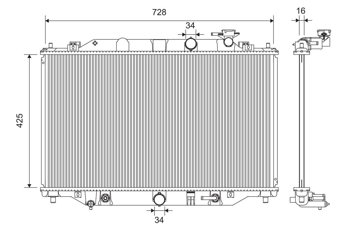 VALEO Radiateur du moteur 701392 Radiateur de refroidissement moteur VALEO PREMACY 701392 pas cher