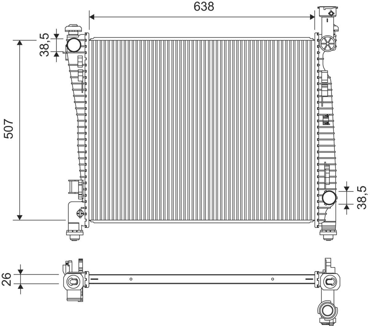 Engine radiator VALEO 701423 VALEO 701423 Jeep GRAND CHEROKEE 2015 Radiators price