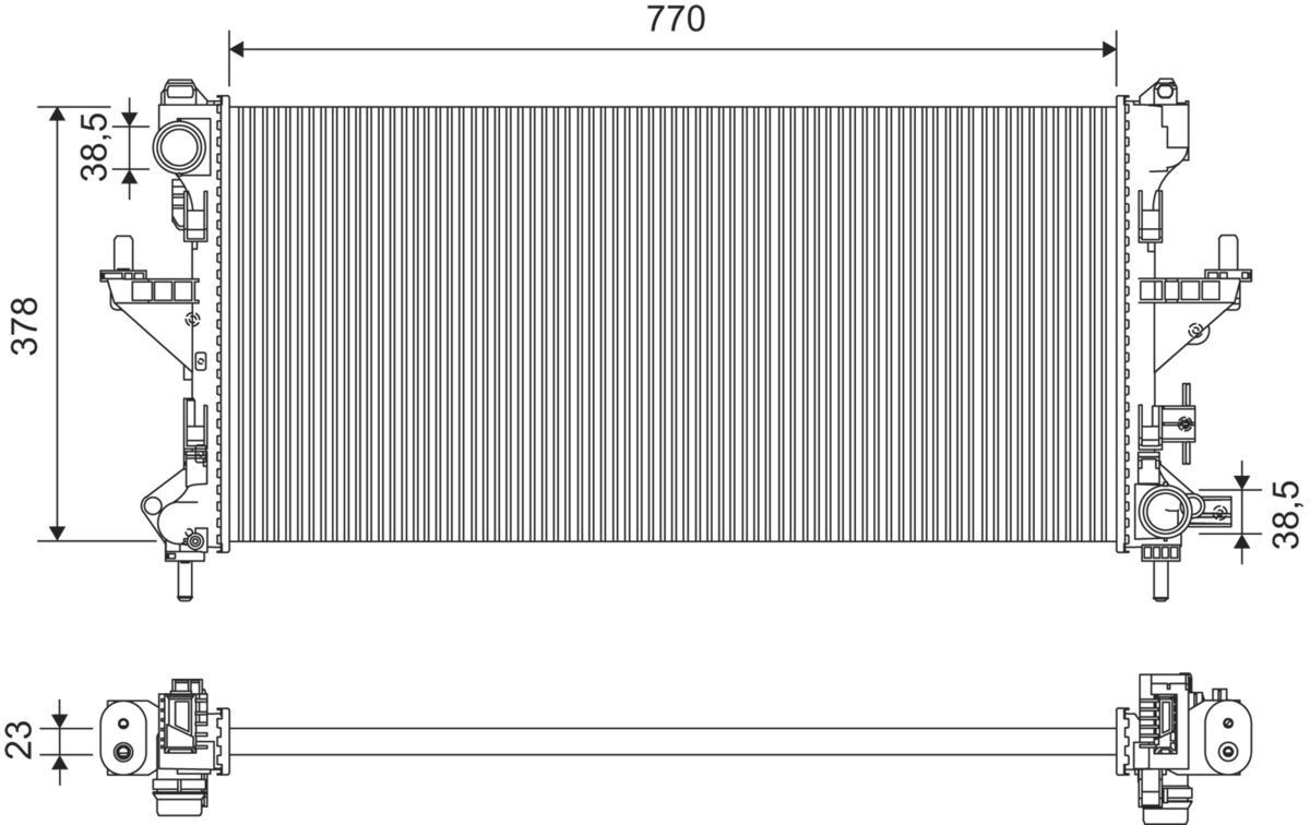 VALEO Radiator, motorkjøling 701426 701426 Radiator VALEO FIAT 850