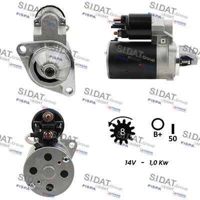 SIDAT Startmotor S12ML0978 S12ML0978 SIDAT startmotor Saab 9-3